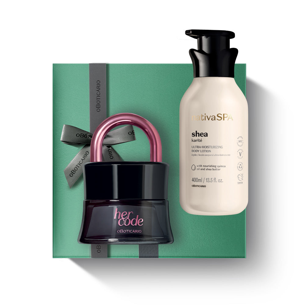 Kit Her Code Touch + Loção Corporal Nativa SPA Karité