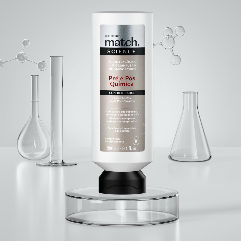 Condicionador Match Science Pré e Pós-Química, 280ml