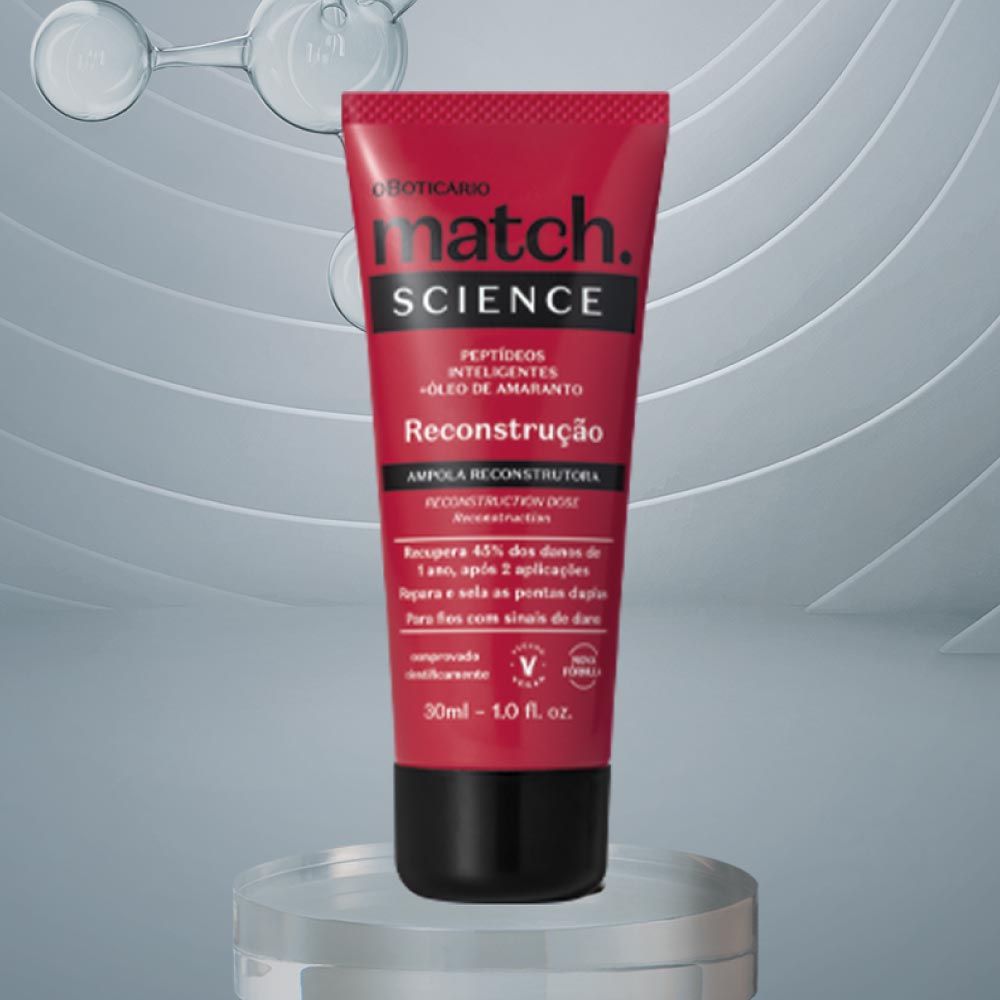 Ampola Capilar Match Science Reconstrução, 30ml